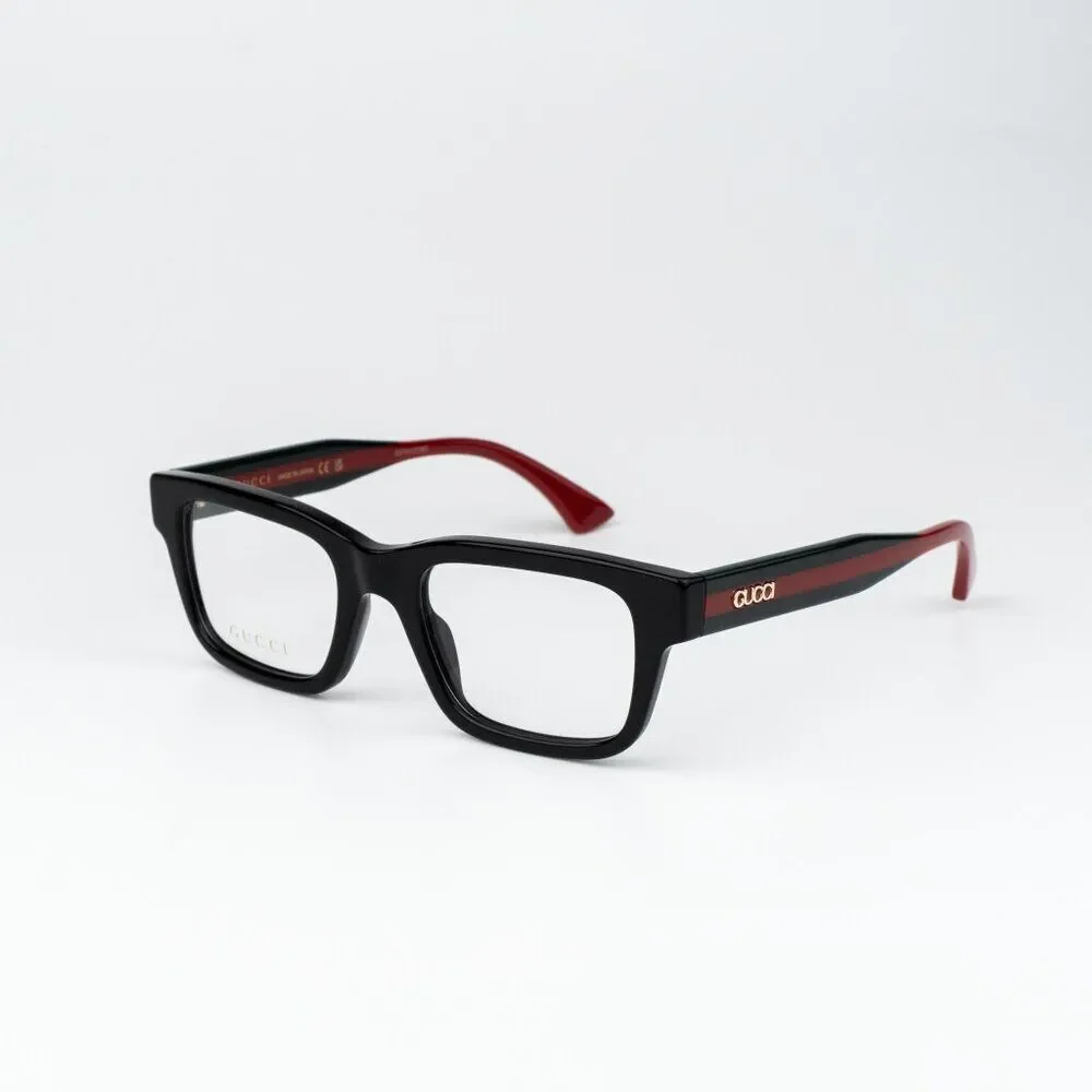 Gucci Women Eyeglasses Black Green Square GG1865O 001 NEW AUTHENTIC